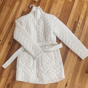 Athleta Cream Quilted Jacket